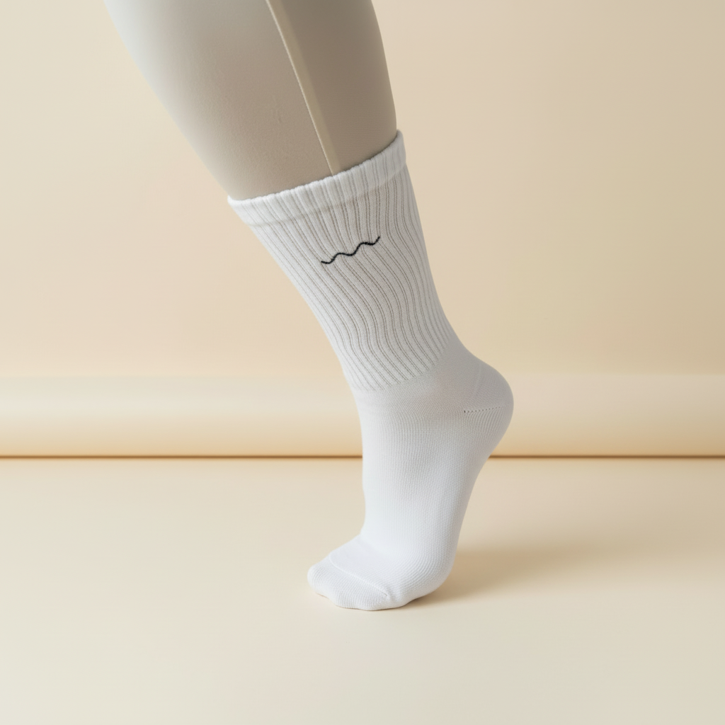 Mid-Height 100% Cotton Socks One-Size