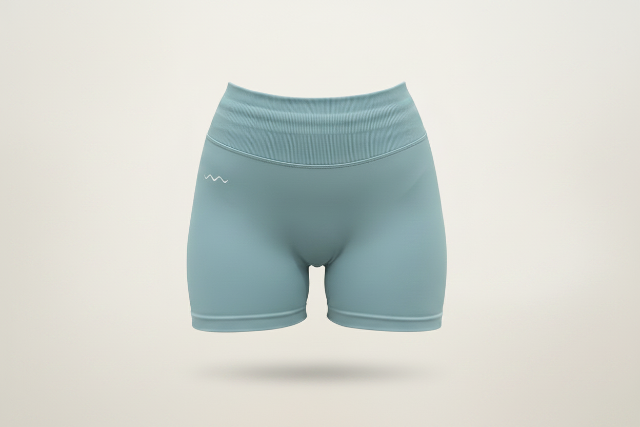 Mint Shorts - Ghost Mannequin Cream Background