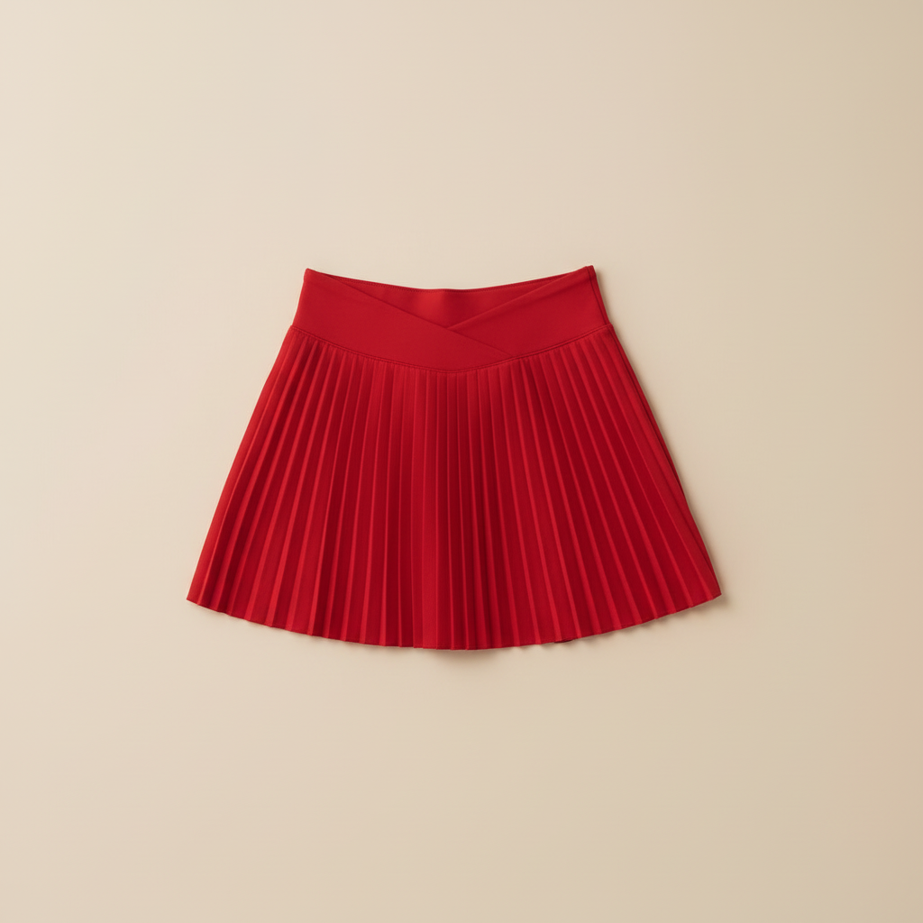 Pleated Tennis Skirt With V