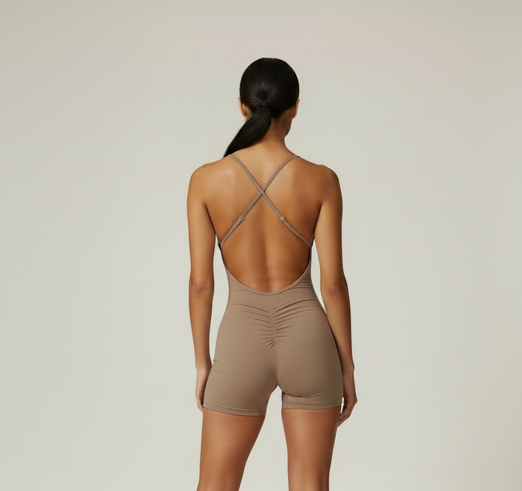 Activewear Romper With Lifted Look