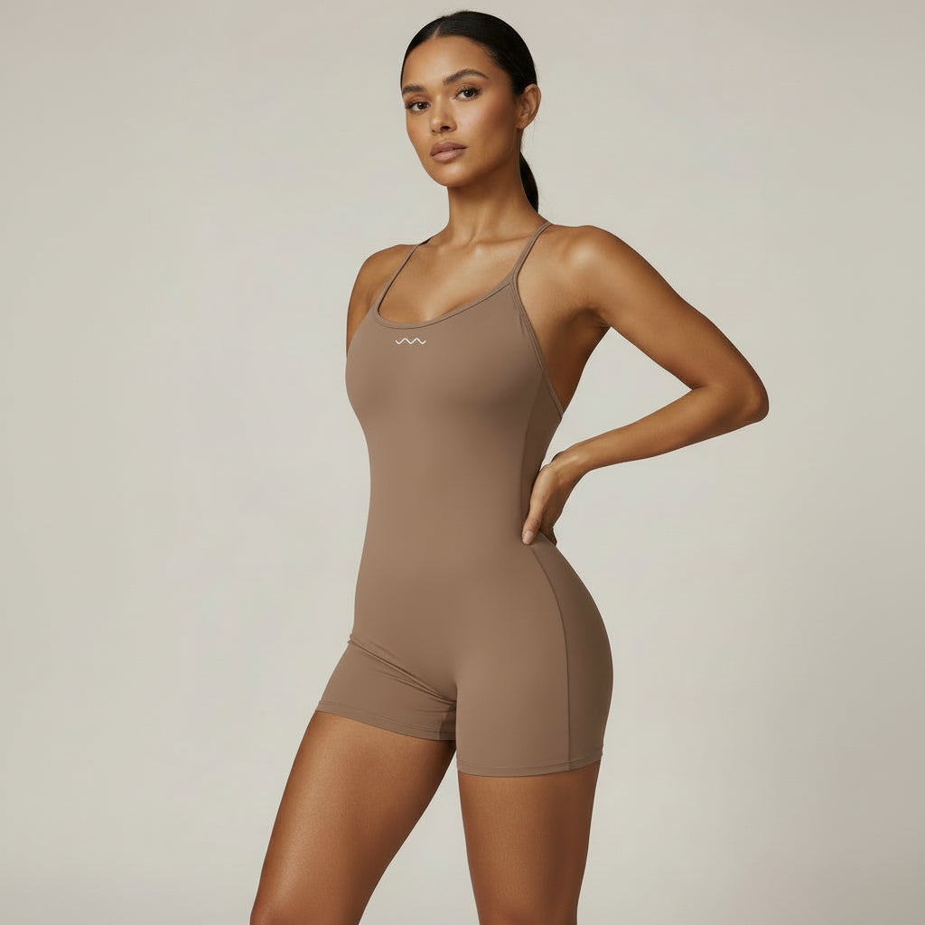 Activewear Romper With Lifted Look