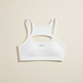 White Athletic Crop Top - Product Shot