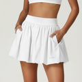 White pleated tennis skirt very close-up
